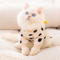 HKM-1692093 Adorable Anti-Lint Pet Clothes for Cats - Multiple Designs & Sizes Available