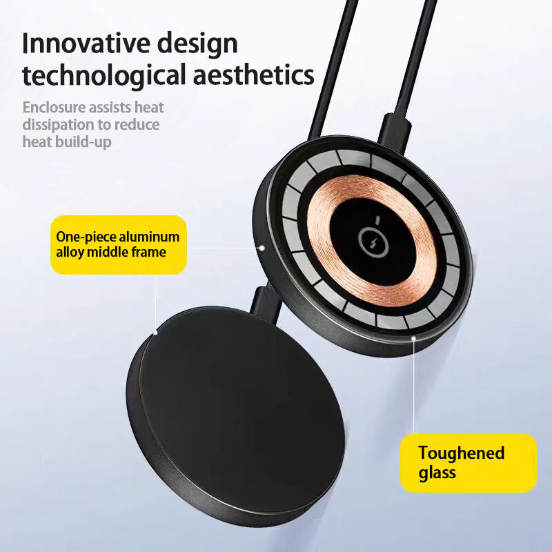 HKM-169299 Magnetic 15W Wireless Charger for iPhone 12 to 16 Models and Qi2 Compatible Devices