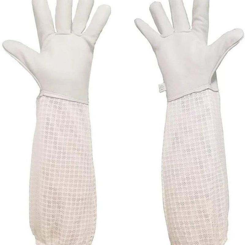 HKM-169299 Sheepskin Anti-Bee Gloves with Three-Layer Breathable Mesh Protection