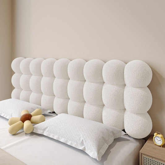 HKM-169363 Nordic Solid Color Snowball Bedside Cushion - Memory Foam, Multiple Sizes and Colors