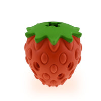 HKM-1694269 Durable Rubber Strawberry Dog Ball Toy - Bite Resistant & Leaking Design, Suitable for All Breeds