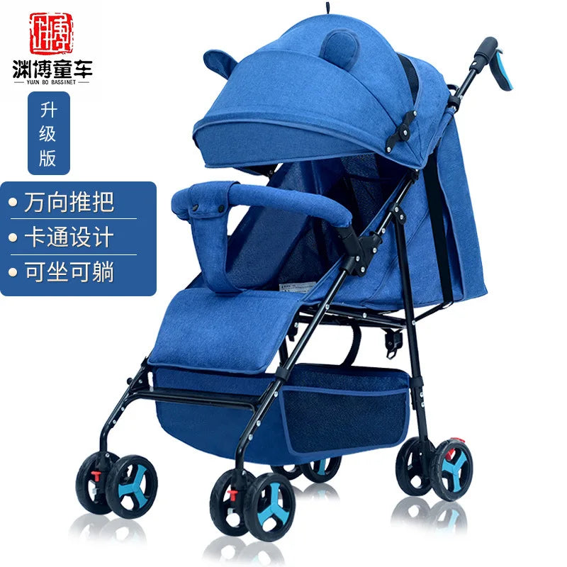 HKM-169427 Two-Way Baby Stroller with Cotton Fabric for Ages 6 Months to 3 Years