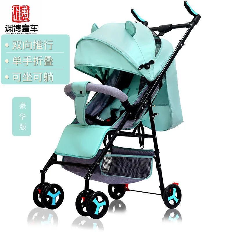 HKM-169427 Two-Way Baby Stroller with Cotton Fabric for Ages 6 Months to 3 Years
