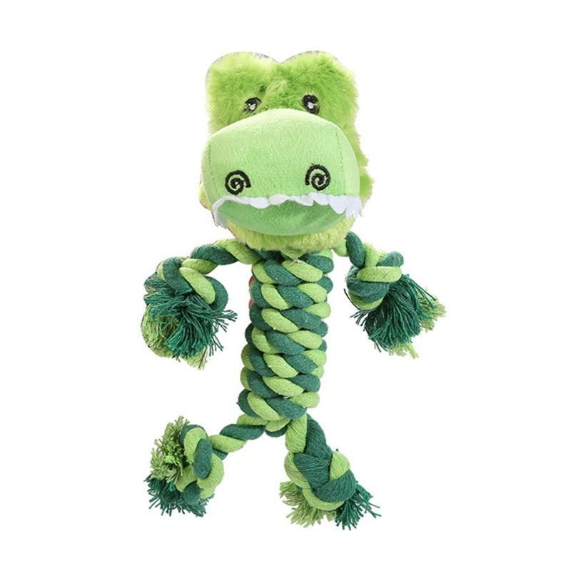 HKM-1694909 Interactive Dinosaur Plush Rope Dog Toy for Puppies and Aggressive Chewers
