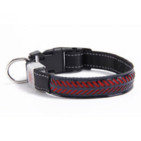 HKM-1695421 Luminous Skull Patterned Nylon Collar for All Seasons - Adjustable & Versatile