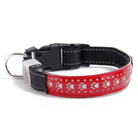 HKM-1695421 Luminous Skull Patterned Nylon Collar for All Seasons - Adjustable & Versatile
