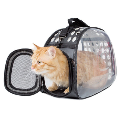 HKM-1695677 Portable Breathable Cat and Dog Backpack with Transparent Design and Ergonomic Strap