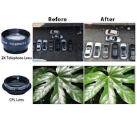HKM-169619 5-in-1 Mobile Phone Lens Set with Fisheye, Wide Angle, Macro, Teleconverter, and Polarization Options