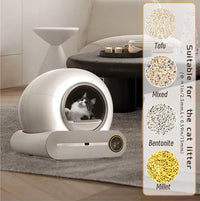 HKM-169683 Large 65L Smart Cat Litter Box with Easy Clean Design, Wide Entry, and APP Control