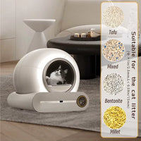 HKM-169683 Large 65L Smart Cat Litter Box with Easy Clean Design, Wide Entry, and APP Control