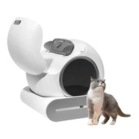 HKM-169683 Large 65L Smart Cat Litter Box with Easy Clean Design, Wide Entry, and APP Control