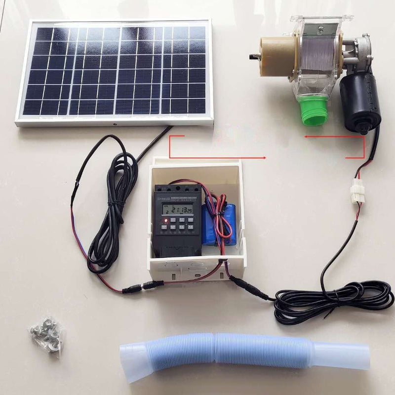 HKM-1697213 Solar-Powered Automatic Chicken and Duck Feeder with Timer and Watertight Design