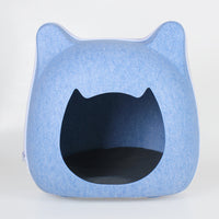 HKM-1697469 Cozy Felt Cat Bed for Deep Sleep in Multiple Colors
