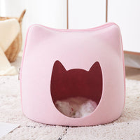 HKM-1697469 Cozy Felt Cat Bed for Deep Sleep in Multiple Colors