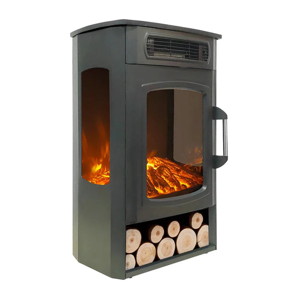 HKM-169747 Freestanding Indoor Electric Fireplace with 3D LED Log Flame Effect