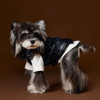 HKM-1697981 Sleeveless Leather Jacket for Pets - Stylish Cargo Pocket Vest in Various Sizes
