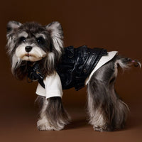 HKM-1697981 Sleeveless Leather Jacket for Pets - Stylish Cargo Pocket Vest in Various Sizes