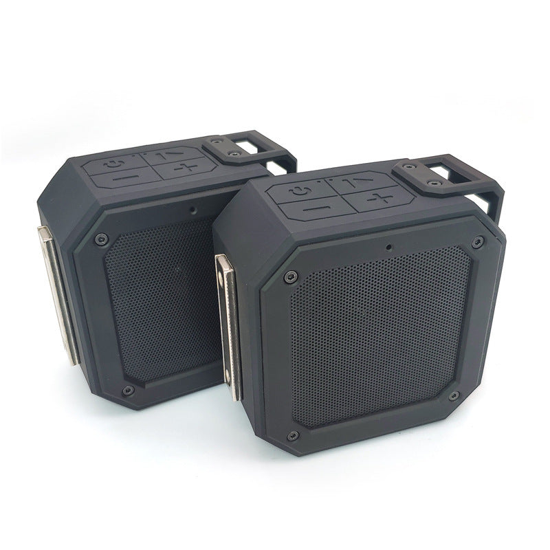 HKM-169875 Portable Bluetooth TWS Card Speaker with Radio Function and 15W Output, Dustproof, 12-Hour Playtime, USB Charging, TF Card Support, Black