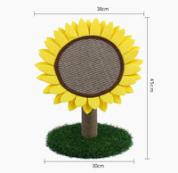 HKM-1699389 Sisal Sunflower Cat Scratcher with Grinding Plate and Plush Base