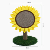 HKM-1699389 Sisal Sunflower Cat Scratcher with Grinding Plate and Plush Base