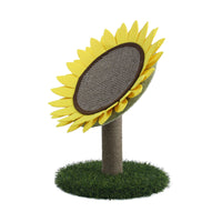 HKM-1699389 Sisal Sunflower Cat Scratcher with Grinding Plate and Plush Base