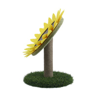 HKM-1699389 Sisal Sunflower Cat Scratcher with Grinding Plate and Plush Base