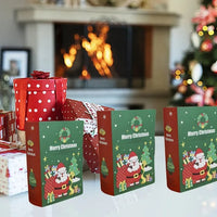 HKM-170003 10 Pack Christmas Candy Boxes with Santa Claus and Xmas Tree Design for Holiday Gift Wrapping and Treats