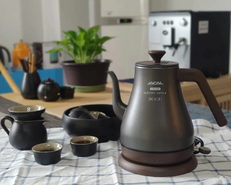 HKM-170003 Gooseneck Electric Cordless Kettle in Stainless Steel for Precise Brewing