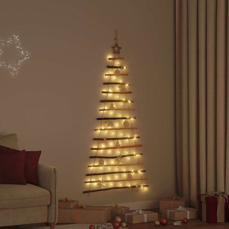 HKM-170195 Elegant 150 cm Natural Hanging Christmas Tree with 80 LEDs and Warm White String Lights