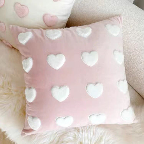 HKM-170195 Heart-Shaped Minimalist Sofa Pillowcase for Living Room Decor