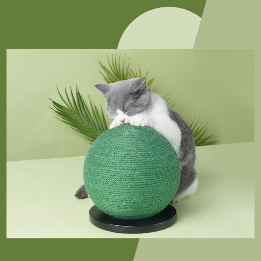 HKM-1702461 Cactus-Shaped Cat Scratching Ball Board with Sisal Post for Healthy Claw Maintenance