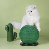 HKM-1702461 Cactus-Shaped Cat Scratching Ball Board with Sisal Post for Healthy Claw Maintenance