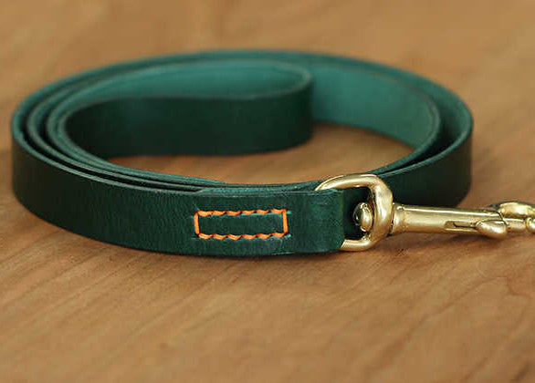 HKM-1702973 Leather Pet Traction Strap in Blue, Green, or Red - 1.2cm/1.8cm Width, 120cm Length, Suitable for Dogs Up to 35KG