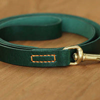 HKM-1702973 Leather Pet Traction Strap in Blue, Green, or Red - 1.2cm/1.8cm Width, 120cm Length, Suitable for Dogs Up to 35KG