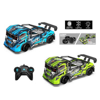 HKM-170387 1/24 Scale Remote Control Stunt Truck with Lights - 4 Channel Off-Road Racing Car for Kids