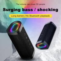HKM-170387 Portable Outdoor Waterproof Speaker with Surround Sound, Hi-Fi MP3 Stereo and RGB LED Lights