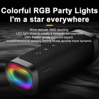 HKM-170387 Portable Outdoor Waterproof Speaker with Surround Sound, Hi-Fi MP3 Stereo and RGB LED Lights