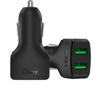 HKM-170451 Compact Dual USB Car Charger with Adaptive Charging Technology, 24W Total Output for Mobile Devices