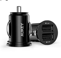 HKM-170451 Compact Dual USB Car Charger with Adaptive Charging Technology, 24W Total Output for Mobile Devices