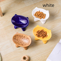HKM-1705149 Ceramic Pet Bowl for Cats and Dogs - Durable Porcelain in Blue, White, and Beige, 100g Capacity