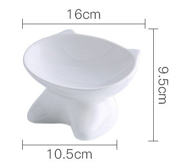 HKM-1705149 Ceramic Pet Bowl for Cats and Dogs - Durable Porcelain in Blue, White, and Beige, 100g Capacity