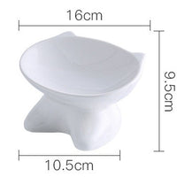 HKM-1705149 Ceramic Pet Bowl for Cats and Dogs - Durable Porcelain in Blue, White, and Beige, 100g Capacity