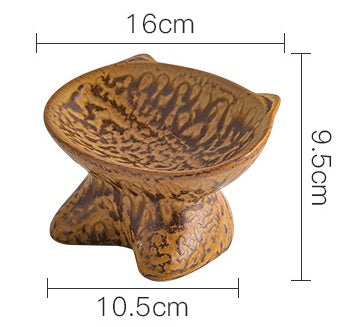 HKM-1705149 Ceramic Pet Bowl for Cats and Dogs - Durable Porcelain in Blue, White, and Beige, 100g Capacity