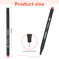 HKM-170515 Ultra Fine Tip 0.4mm Fineliner Pens Set in 24 Vibrant Colours for Drawing and Office Use