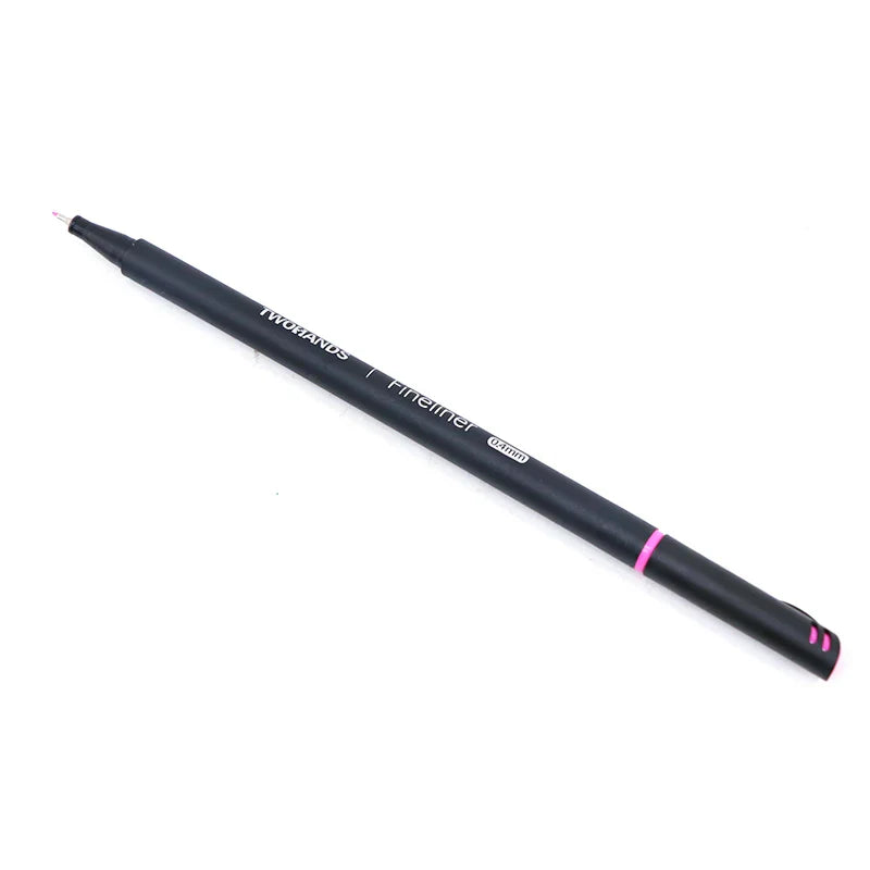 HKM-170515 Ultra Fine Tip 0.4mm Fineliner Pens Set in 24 Vibrant Colours for Drawing and Office Use