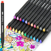HKM-170515 Ultra Fine Tip 0.4mm Fineliner Pens Set in 24 Vibrant Colours for Drawing and Office Use