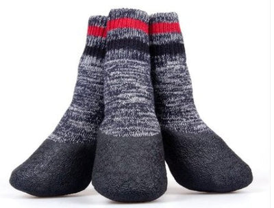 HKM-1705789 Large Waterproof Pet Socks for Golden Retrievers - Cotton Yarn, Slip-Resistant Design, High Opening