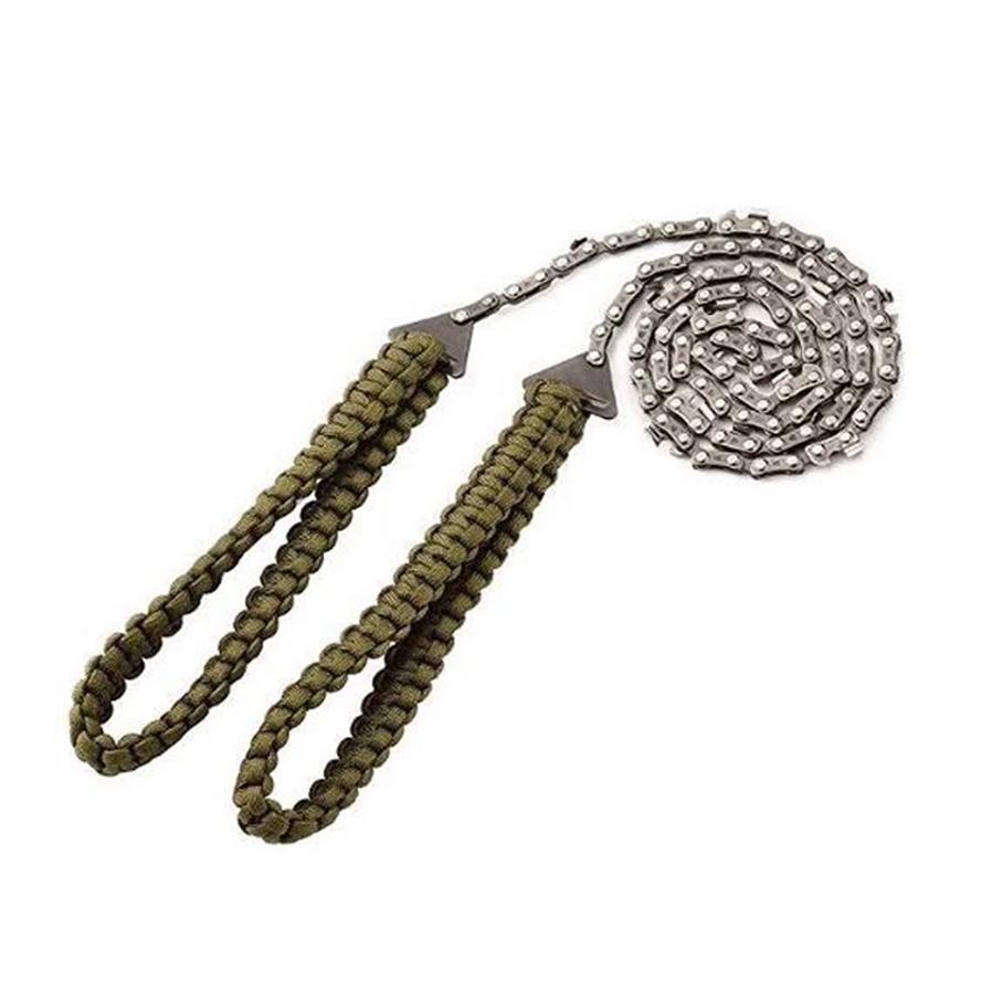 HKM-170579 Braided Survival Pocket Saw with Umbrella Rope for Camping and Outdoor Adventures