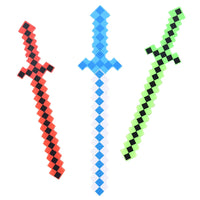 HKM-170643 Flashing LED Light-Up Mosaic Sword with Dynamic Sound for Kids' Pretend Play