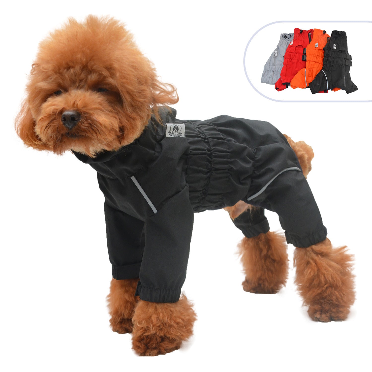 HKM-1706557 Outdoor Waterproof Dog Raincoat for All Breeds – Multiple Sizes Available